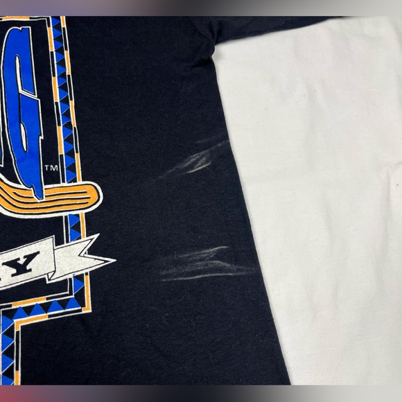 Vtg Tampa Bay Lightning T-Shirt XL 90s Logo 7 Clarence Campbell Conference A1 - Picture 5 of 9